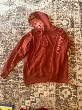 Ariat real arm logo Rust Red Pullover Hoodie